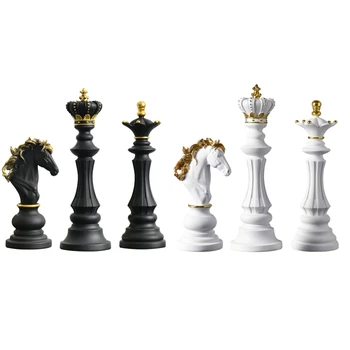 157D Простые современные шахматные фигурки Международный шахматный декор в стиле ретро для дома