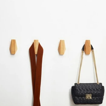 2X Простых современных крючка из цельного дерева в японском стиле, настенные украшения, крючки для домашних полотенец, крючки для ключей, крючки для пальто в примерочной