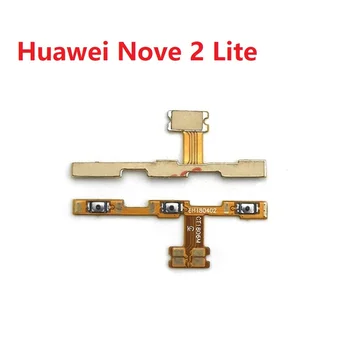 2шт Кнопка включения выключения громкости для Huawei Nova 2 Lite, боковая клавиша, гибкий кабель, замена мобильного телефона, Ремонтная деталь