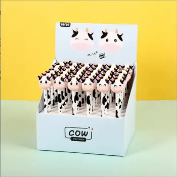 36 шт./лот Креативная Гелевая ручка Milk Cow Cute 0,5 мм черными чернилами для подписи Школьные Офисные письменные принадлежности Рекламный подарок