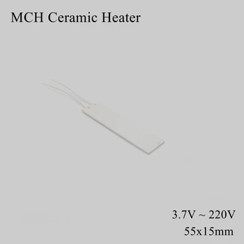 55x15mm 5V 12V 110V 220V Металлокерамический нагреватель MCH Высокотемпературная Квадратная плита из оксида алюминия с электрическим нагревом, Пластинчатая лента HTCC Dry