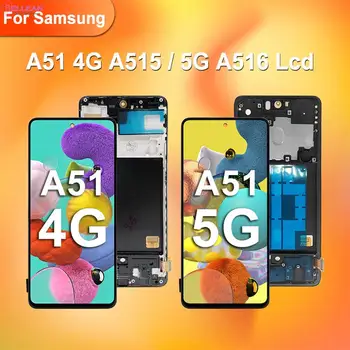 5G Для Samsung Galaxy A51 ЖК-дисплей С Сенсорным Экраном Дигитайзер Для Samsung A51 4G LCD A515 A515F Amoled A516B Дисплей В сборе С Рамкой