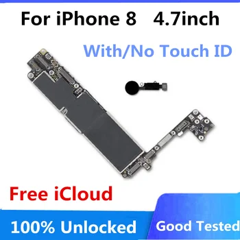 64 ГБ 256 Г Без учетной записи ID для iPhone 8 материнская плата с / без Touch ID материнская плата для iphone 8 4,7-дюймовая логическая плата Протестирована Хорошо