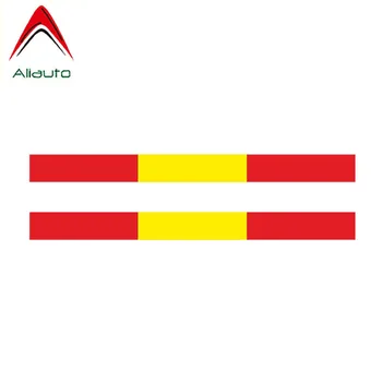 Aliauto 2 X Индивидуальные Автомобильные Наклейки Spanish Streak Bumper Flag ПВХ Наклейка на Царапины для Skoda Rapid Lexus Suzuki, 13см *1см