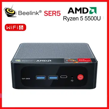 Beelink AMD Ryzen 7 7735HS 5700U 5500U Мини-ПК SER6 MAX SER5 Pro Win 11 Pro Игровой компьютер WiFi6 4K DDR5 NVME SSD 32GB 1TB 16G