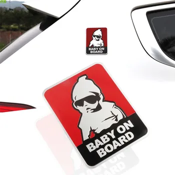 FLYJ 3D металлическая наклейка на автомобиль, креативный предупреждающий знак о хвосте, автомобильные аксессуары, стайлинг автомобилей