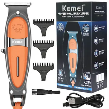 Kemei 1946 Home Мощный Парикмахерский Триммер для волос для мужчин Электрический Триммер для бороды Перезаряжаемая Машинка для стрижки волос