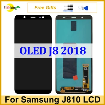 OLED ЖК-дисплей Для Samsung Galaxy J8 2018 J810 Дисплей С Сенсорным Экраном J810G J810Y J810F Замена Дигитайзера В Сборе Бесплатными Инструментами