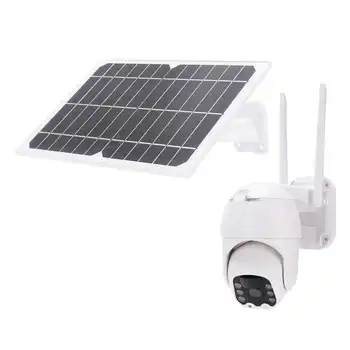 Solor Camera WiFi Security Camera 1080P HD Солнечная Панель Домашнего Видеонаблюдения Полноцветная Ночная IP66 Водонепроницаемая Система Обнаружения Движения PIR