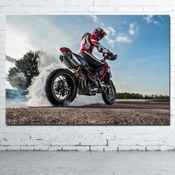 Superbike Sport Blke Мотоциклетные обои Настенный художественный плакат Холст Декоративные картины с тканевым принтом
