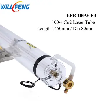 Will Feng 100W EFR F4 Co2 Лазерная Трубка Длиной 1450 мм Диаметром 80 мм Для Резки Гравировального Станка 6000 Часов Стеклянной Трубы/Лампы