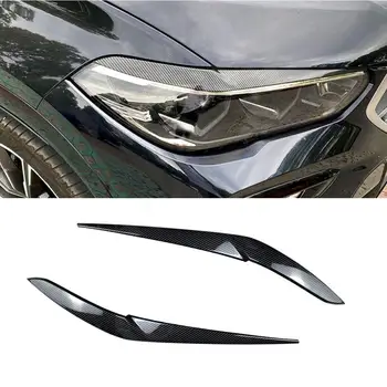 АБС-карбоновый вид, Передние фары, Веки, брови, накладка, наклейки для украшения автомобиля для BMW X5 G05 M Sport 2019 + Черный глянец