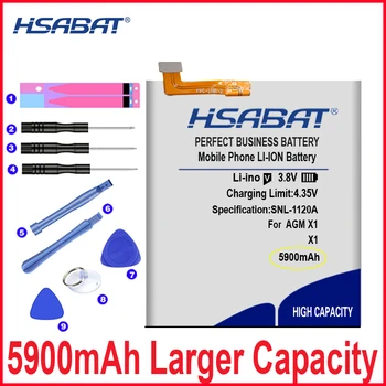 Аккумулятор HSABAT 0 Cycle 5900mAh для AGM X1, высококачественный сменный аккумулятор для мобильного телефона