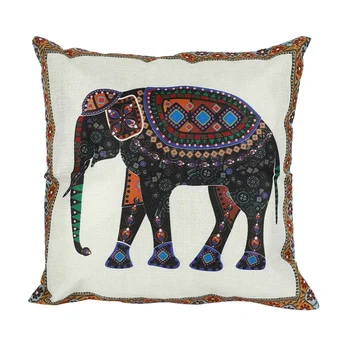Акция! Индийский вязаный слон из хлопка и льна, наволочка для подушки, декор для подушек