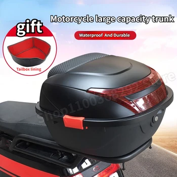 Багажник мотоцикла, Вместительный багажник электромобиля, Безопасный Утолщенный набор инструментов, Универсальный ящик для хранения с сумкой на подкладке.