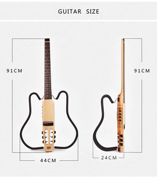 бесшумная нейлоновая струна безголовая классическая со встроенным эффектом портативная складная электрическая классическая гитара guitare guiter