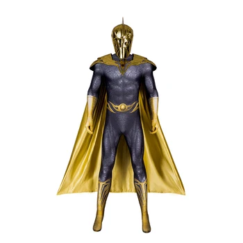 Взрослый мужской костюм Супергероя Тет, костюм для косплея, Эластичное боди с мышечной печатью, накидка, шлем, комбинезон, костюм на Хэллоуин