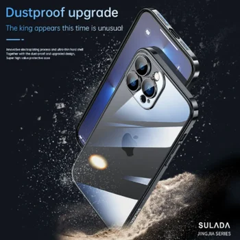 Герметичный объектив из антибликового стекла Sulada ar + взрывозащищенный жесткий чехол для ПК с защитой от царапин для iPhone 12 13 14 Pro Max
