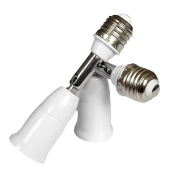 Гибкая светодиодная лампа с цоколем от E27 до B22, цоколь лампы с удлинителем на 10 см, преобразователи ПК + алюминиевая белая основа лампы