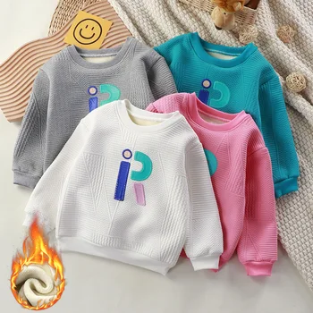 Детский свитер для малышей, одежда для маленьких мальчиков и девочек, толстовка, топы, осенне-зимнее пальто для девочек, зимняя одежда