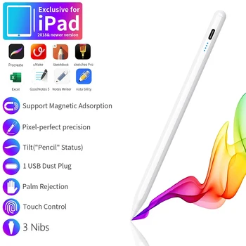 Для Apple Pencil с дисплеем питания, отклоняющим ладонь, Ipad Ручка-карандаш для iPad Аксессуары 2022 2021 2020 2019 2018 Pro Air Mini Stylus