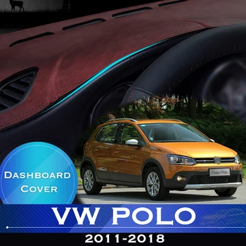 Для Volkswagen VW POLO 6R 6C 2011-2018 5 MK5 Приборная Панель Автомобиля Избегайте Освещения Накладкой Приборной Платформы Крышка Стола Кожаный Противоскользящий Коврик