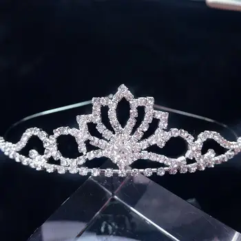 Европа и Соединенные Штаты новая инкрустированная корона детская банкетная корона на день рождения для девочек свадебное платье невесты обруч для волос принцесса Райнс