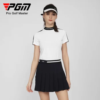 Женские футболки PGM Golf, спортивная одежда для отдыха, летняя женская одежда с коротким рукавом, эластичность, быстросохнущая, дышащая, YF558 Оптом