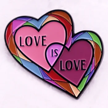 Значок Love is love heart Брошь-булавка с мягкой эмалью для ЛГБТ, ювелирные изделия