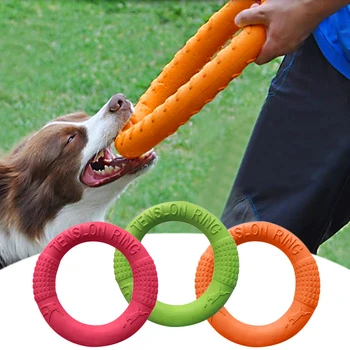 Игрушка для собак Тренировочное кольцо Съемник Щенячий Летающий диск Жевательные игрушки Интерактивная игрушка для собак на открытом воздухе Принадлежности для игр Zabawki Dla Psa