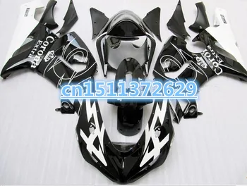 Комплект мотоциклетных обтекателей для KAWASAKI Ninja ZX6R 05 06 ZX 6R 636 2005 2006 ZX-6R Corona белый черный комплект обтекателей-Dor D