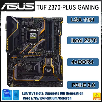 Материнская плата LGA 1151 ASUS TUF Z370-PLUS GAMING Материнская плата Intel Z370 4 × DDR4 64 ГБ HDMI PCI-E 3.0 2 × M.2 USB3.1 ATX для ядра 8 поколения