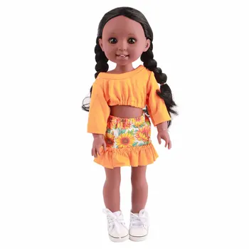 Милая кукла для девочек, подарок на день рождения, реалистичное украшение, черная кукла, изысканная для магазина домашних кукол, высококачественные игровые куклы в подарок.