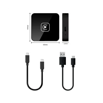 Мини-коробка CarPlay, подключенная к беспроводному адаптеру, поддержка беспроводного адаптера CarPlay, автоматическое подключение, зарядка для iPhone IOS15