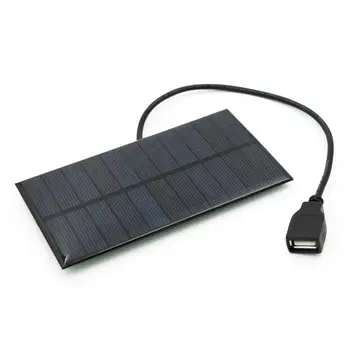 Мини-портативная USB-панель солнечных батарей 5,5 В, 300 мА, Солнечное зарядное устройство С USB-портом для кемпинга на открытом воздухе, Регуляторы зарядки телефонов, планшетов, Солнечные