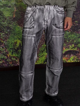 Модные мужские джинсы A3064 2023 для подиума, роскошный известный бренд, европейский дизайн, мужская одежда для вечеринок в стиле вечеринок