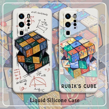 Модный чехол-кубик Рубика для Samsung Galaxy S23 S22 Ultra S21 S20 FE S10 Plus Note 20 10 A32 A52S A52 A72 с жидкими силиконовыми вставками
