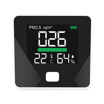 Монитор качества воздуха 3 в 1, пыль PM2.5, Датчик температуры и влажности, Предупреждение о низком заряде батареи для домашнего офиса, автомобиля