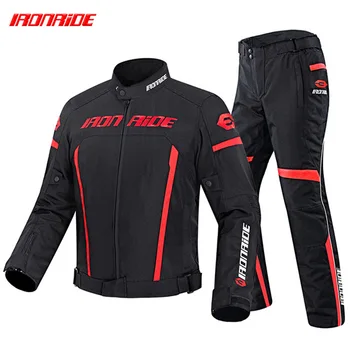 Мотоциклетная куртка, брючный костюм, водонепроницаемое снаряжение, Светоотражающая гоночная куртка, байкерская мотоциклетная куртка для мотокросса, мотоциклетная одежда