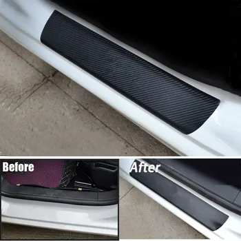 Наклейка На Порог Автомобиля Из Углеродного Волокна 4D Anti Scratch None Slip Auto Защита Двери От Потертостей Для Honda Civic Car Styling