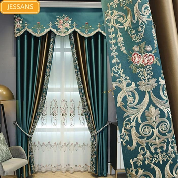 Новый китайский стиль, легкая Роскошь, имитация глянцевой вышивки, Затемняющие шторы для гостиной, спальни на заказ