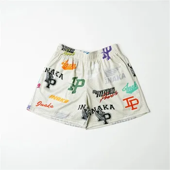 Новый стиль, шорты Inaka, мужские И женские классические сетчатые шорты для спортзала, баскетбольные шорты Inaka Power, баскетбольные шорты с животным принтом, Модные повседневные шорты