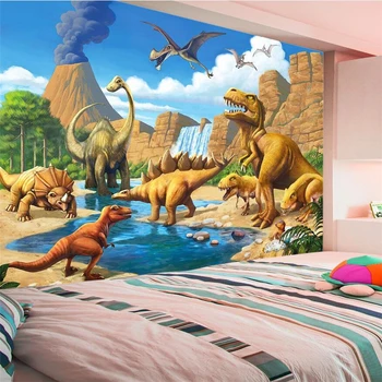 обои wellyu papier peint для стен 3D Обои на заказ Динозавр юрского периода Тираннозавр Рекс Детская комната Longtian