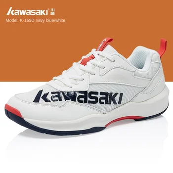 оригинальные мужские и женские кроссовки для бадминтона Kawasaki, дышащие высокоэластичные нескользящие спортивные кроссовки, теннисные ботинки