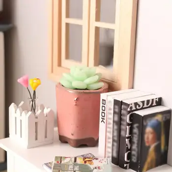 Оригинальный миниатюрный кукольный домик, экологичная мини-модель в горшке, Реалистично украшающая миниатюрный кукольный домик для суккулентных растений в горшке.