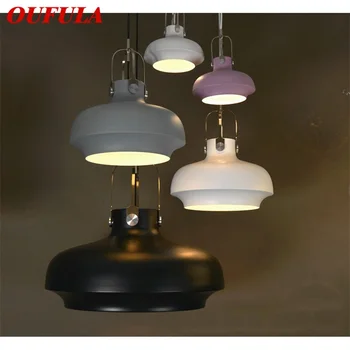 Подвесной светильник OUFULA Nordic, современные креативные красочные светодиодные лампы, светильники для домашней декоративной столовой