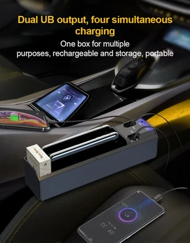 Универсальный Органайзер для заполнения зазоров в автокресле, Боковой карман, коробка для хранения, кейс, двойное USB-зарядное устройство с кабелем, автомобильные аксессуары
