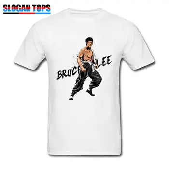 Футболка для каратэ с Брюсом Ли, Белая футболка, мужская верхняя одежда, Хлопковая футболка с принтом мастера китайского кунг-фу, футболка в восточном стиле XXL