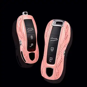 Чехол-брелок для ключей премиум-класса Pink Pig Edition в виде ливреи для Porsche 911 Cayenne Panamera Macan