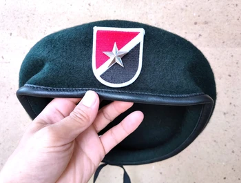 Шерстяной черно-зеленый берет БРИГАДНОГО генерала 6-й группы специального назначения армии США, ЗВАНИЕ ОДНОЗВЕЗДНОГО ГЕНЕРАЛА, военная шляпа всех размеров 1963 ~ 1971 гг.